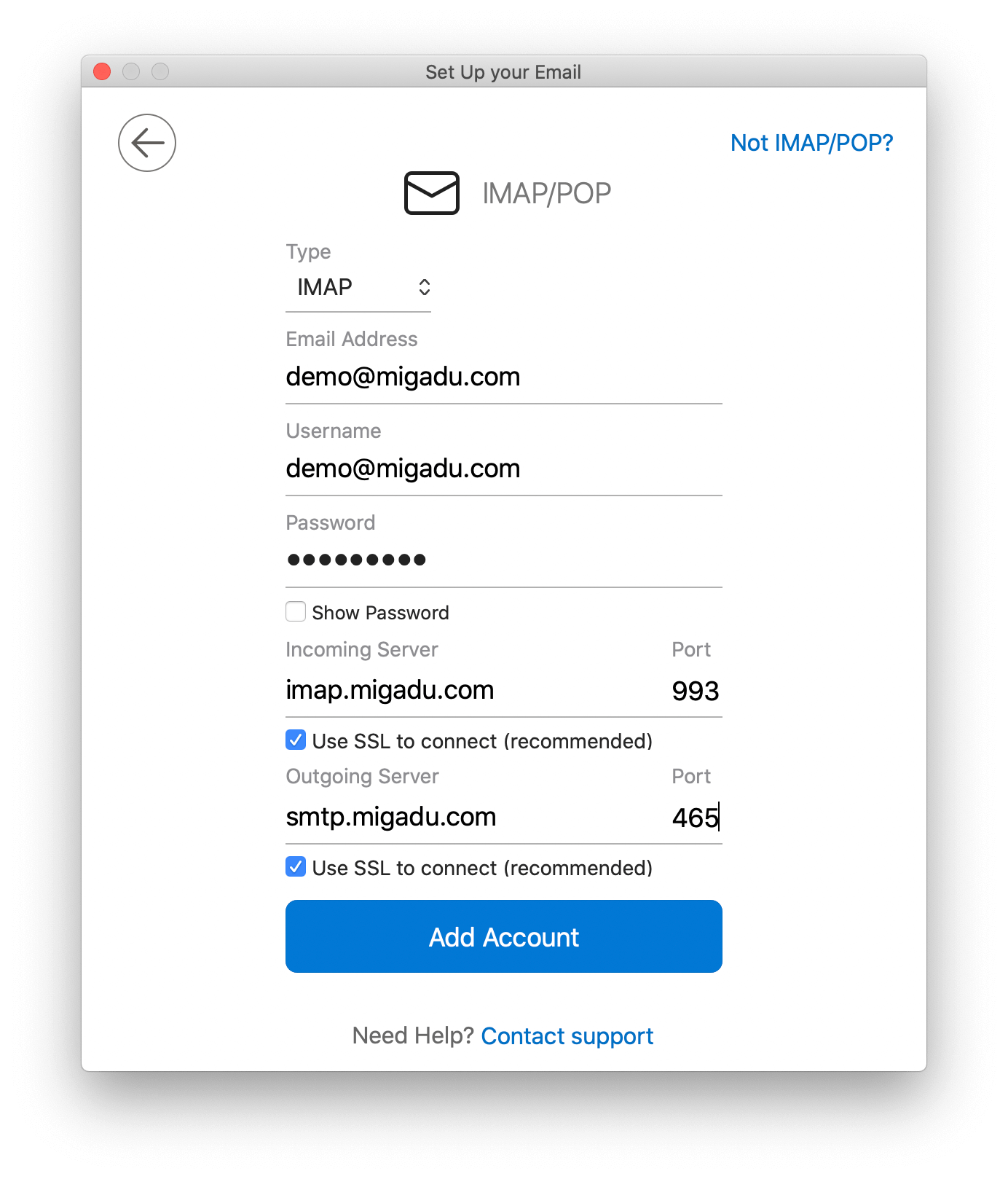 configure outlook on mac for exchange