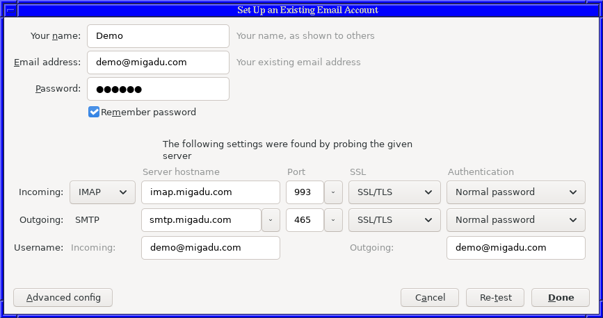 mozilla thunderbird add email account